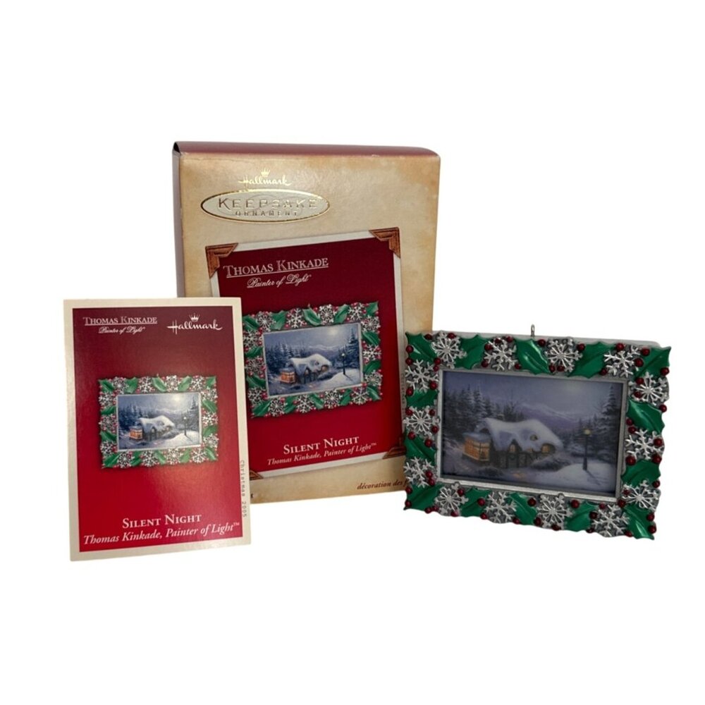 VNTG Hallmark Keepsake Christmas Ornament 2005 Silent Night Thomas Kinkade